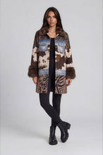 Load image into Gallery viewer, 2643 Mixed Media Faux Fur Statement Coat: L