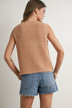 Load image into Gallery viewer, Flag Print Knitted Sleeveless Sweater - BMW7749: NAVY MULTI / M