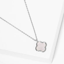 Load image into Gallery viewer, Gold Dipped Quatrefoil Pendant Necklace: Gold,Turquoise