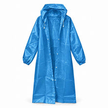 Load image into Gallery viewer, Snap Front Drawstring Hooded Long Rain Coat Poncho: Pink