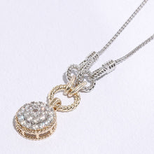 Load image into Gallery viewer, Round Pave Pendant RH Chain Necklace: 9300 / ONE SIZE