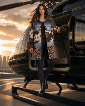 Load image into Gallery viewer, 2643 Mixed Media Faux Fur Statement Coat: S
