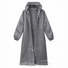 Load image into Gallery viewer, Snap Front Drawstring Hooded Long Rain Coat Poncho: Pink