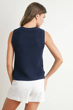 Load image into Gallery viewer, Flag Print Knitted Sleeveless Sweater - BMW7749: IVORY MULTI / L