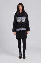 Load image into Gallery viewer, 2642 Mixed Media Lace Statement Coat with Faux Fur Trim: M