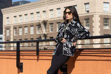 Load image into Gallery viewer, Embroidered Graphic Button-Front Jacket: S