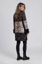 Load image into Gallery viewer, 2645 Mixed Media Faux Fur Trim Jacket: L
