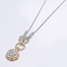 Load image into Gallery viewer, Round Pave Pendant RH Chain Necklace: 9300 / ONE SIZE