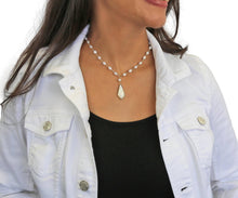 Load image into Gallery viewer, Rhombus Mother of Pearl Pendant Short Necklace