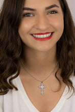 Load image into Gallery viewer, Susanna Crystal Cross Necklace