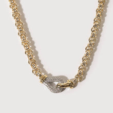 Load image into Gallery viewer, CZ Pave Byzantine Chain Necklace: 1434 / ONE SIZE
