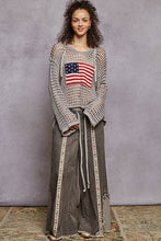 Load image into Gallery viewer, Long sleeve American Flag Hoodie Thin Sweater Top : Black S M L