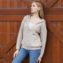 Load image into Gallery viewer, One Tone Plain Zippered Warm Hoodie: Beige / One Size