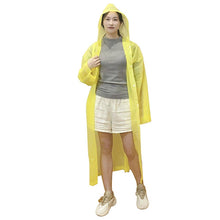 Load image into Gallery viewer, Snap Front Drawstring Hooded Long Rain Coat Poncho: Pink