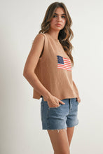 Load image into Gallery viewer, Flag Print Knitted Sleeveless Sweater - BMW7749: IVORY MULTI / S