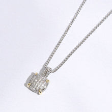 Load image into Gallery viewer, Square Shape Pave CZ Pendant Necklace: SV / ONE SIZE