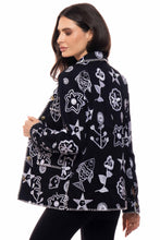 Load image into Gallery viewer, Embroidered Graphic Button-Front Jacket: S