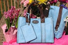 Load image into Gallery viewer, Studded top Handle Satchel-3 pieces ---20 colors available
