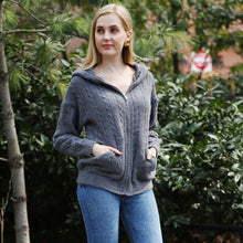 Load image into Gallery viewer, One Tone Plain Zippered Warm Hoodie: Gray / One Size
