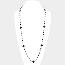 Load image into Gallery viewer, Quatrefoil Station Long Necklace: Gold
