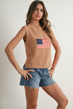 Load image into Gallery viewer, Flag Print Knitted Sleeveless Sweater - BMW7749: IVORY MULTI / M
