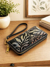 Load image into Gallery viewer, 5023 Odessa Wallet - Genuine Tooled Embossed Leather : Chesunt Brown
