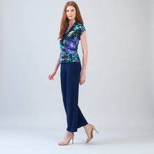Load image into Gallery viewer, T415P26 - Surplice Crossover Top - Floral Dream: Multi / S
