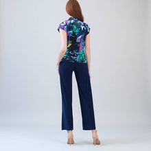 Load image into Gallery viewer, T415P26 - Surplice Crossover Top - Floral Dream: Multi / S
