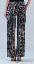 Load image into Gallery viewer, PT21P19 - Trackstripe Print Soft Knit Pull-On Pant: Black Beige / M
