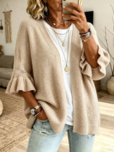 Load image into Gallery viewer, Solid 3/4 Sleeve Knit Cardigan: Green / Missy / L

