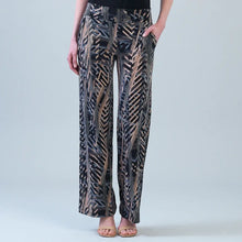 Load image into Gallery viewer, PT21P19 - Signature Wide Leg Pocket Pant - Track Stripe: Black Beige / XS
