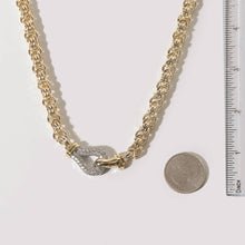 Load image into Gallery viewer, CZ Pave Byzantine Chain Necklace: 1434 / ONE SIZE
