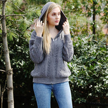 Load image into Gallery viewer, One Tone Plain Zippered Warm Hoodie: Gray / One Size
