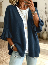 Load image into Gallery viewer, Solid 3/4 Sleeve Knit Cardigan: Green / Missy / L
