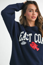 Load image into Gallery viewer, 9134GK East Coast Graphic Fleece Pullover: Navy / Contemporary / M
