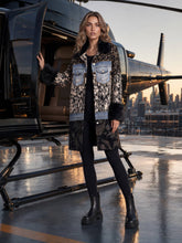 Load image into Gallery viewer, 2644 Mixed Media Faux Fur Statement Coat: M
