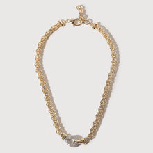 Load image into Gallery viewer, CZ Pave Byzantine Chain Necklace: 1434 / ONE SIZE
