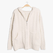 Load image into Gallery viewer, One Tone Plain Zippered Warm Hoodie: Beige / One Size
