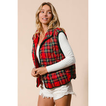 Load image into Gallery viewer, VINTAGE CHRISTMAS PLAID QUILTING VEST: RED MULTI / M
