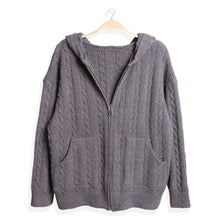 Load image into Gallery viewer, One Tone Plain Zippered Warm Hoodie: Gray / One Size
