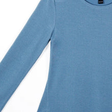 Load image into Gallery viewer, T102WJ - French Terry-Like Knit, Parachute Hem Sweater Tunic: Powder blue / S
