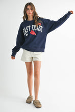 Load image into Gallery viewer, 9134GK East Coast Graphic Fleece Pullover: Navy / Contemporary / M
