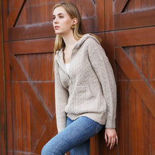 Load image into Gallery viewer, One Tone Plain Zippered Warm Hoodie: Gray / One Size
