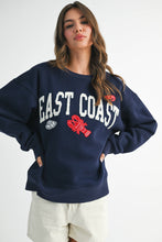 Load image into Gallery viewer, 9134GK East Coast Graphic Fleece Pullover: Navy / Contemporary / S
