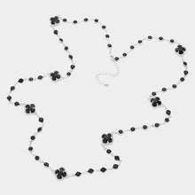 Load image into Gallery viewer, Quatrefoil Station Long Necklace: Gold
