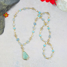 Load image into Gallery viewer, Peruvian Amazonite Pendant Necklace
