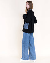Load image into Gallery viewer, Soho Denim Trim Boyfriend Cardigan: BEIGE / S/M, L/XL
