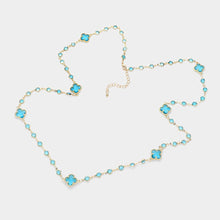 Load image into Gallery viewer, Quatrefoil Station Long Necklace: Gold
