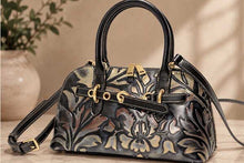 Load image into Gallery viewer, Embossed Genuine Leather: Cognac
