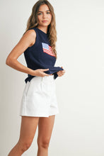 Load image into Gallery viewer, Flag Print Knitted Sleeveless Sweater - BMW7749: IVORY MULTI / L
